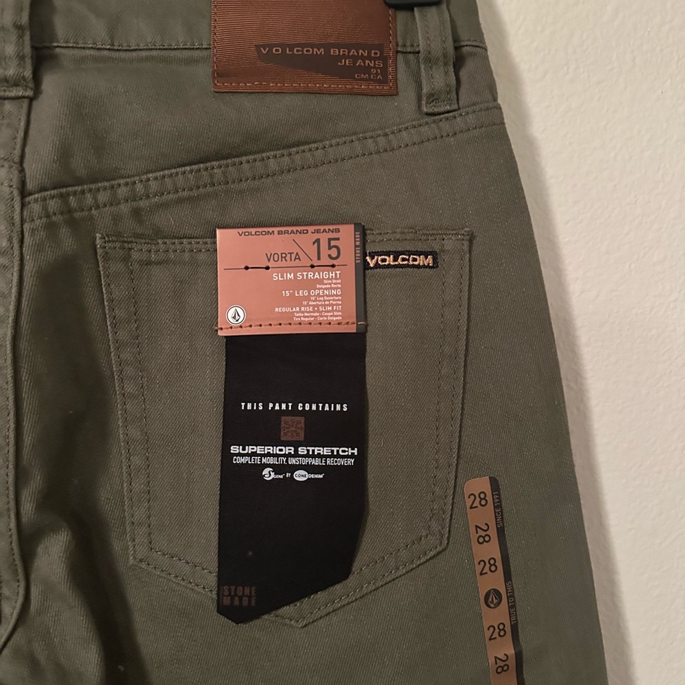 Volcom Men's Olive Jeans
